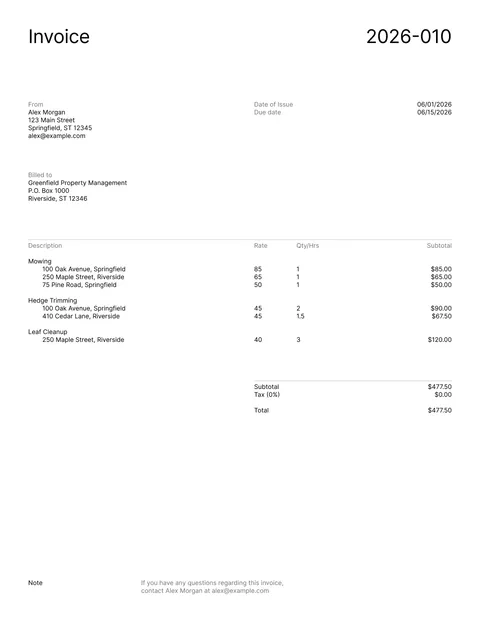 Invoice variant 1