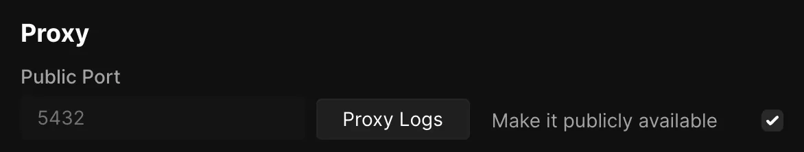 Proxy config