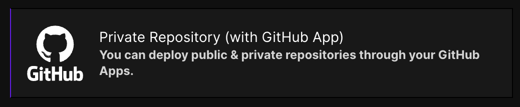 Github app select