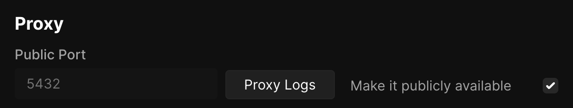 Proxy config